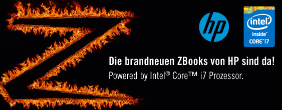 Die brandneuen ZBooks von HP sind da! Powered by Intel® Core™ i7 Prozessor